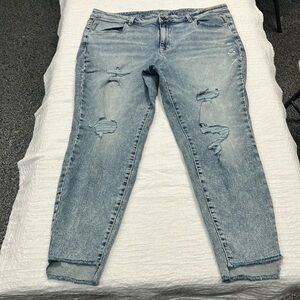 Maurices jeans high-rise jeggings skinny women’s 22 distressed new stretch